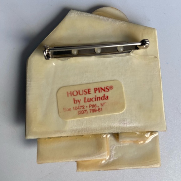 Two Pink and Blue House Pins by Lucinda - Picture 4 of 12